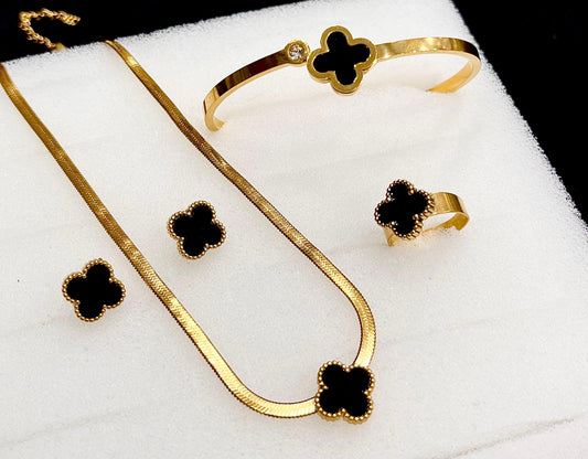 Black Clover Stainless Steel Gold Complete Set
